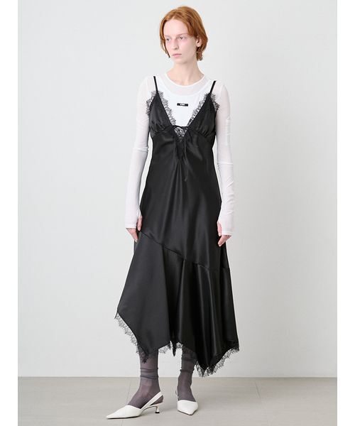 SORIN（ソリン） ワンピース Satin Asymmetry Slip Dress/サテン