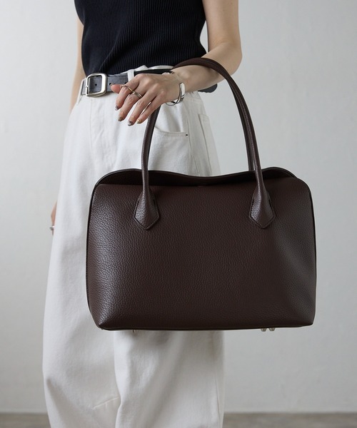 「GUSCIO」 トートバッグ FREE ダークブラウン レディース_画像2