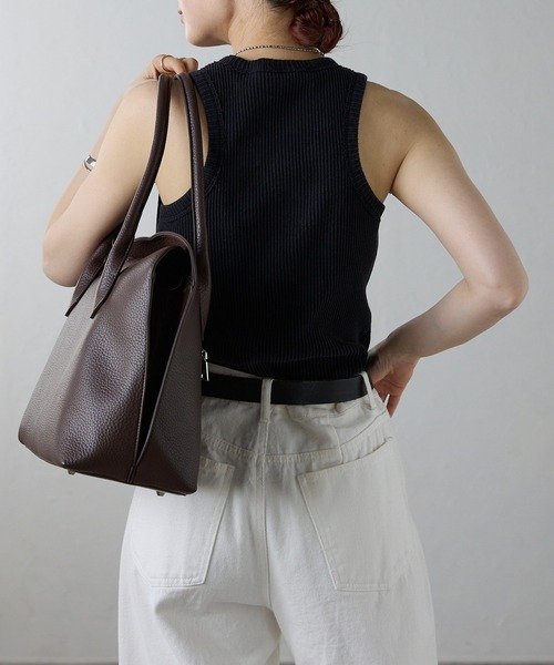 「GUSCIO」 トートバッグ FREE ダークブラウン レディース_画像3