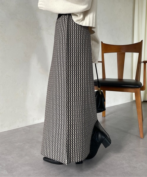 「Thevon」 ニットスカート FREE ネイビー レディース_画像5