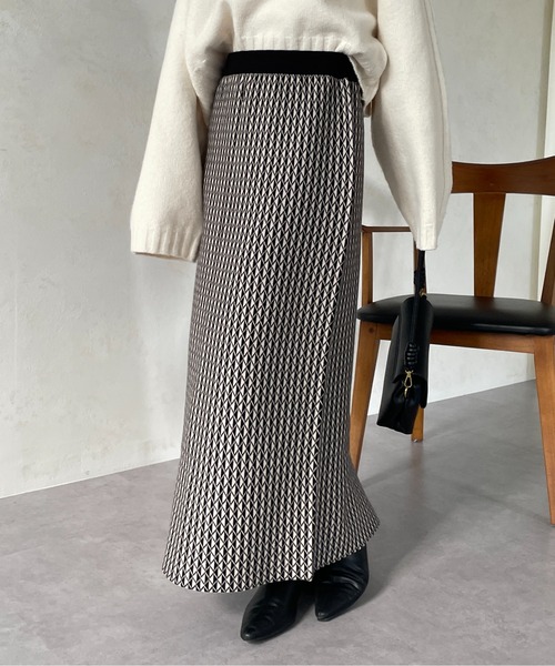 「Thevon」 ニットスカート FREE ネイビー レディース_画像7