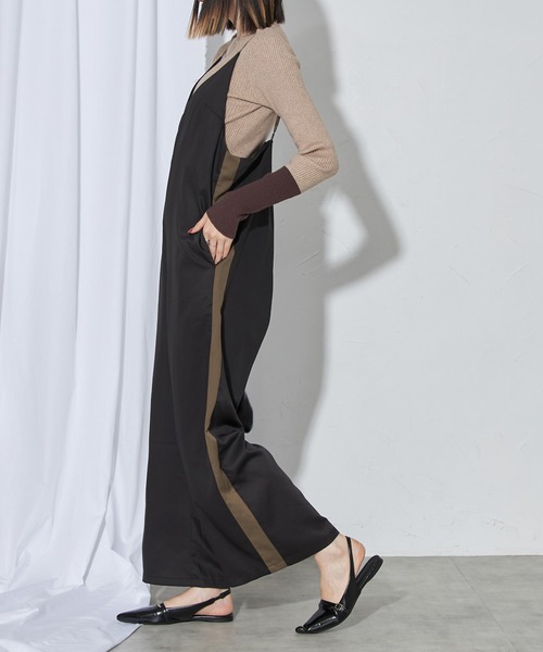 「each」 オーバーオール FREE グレイッシュベージュ レディース_画像5