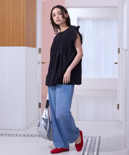 THE CRAFT CREW PRODUCTS ブラウス シャツ インドコットン ピンタック