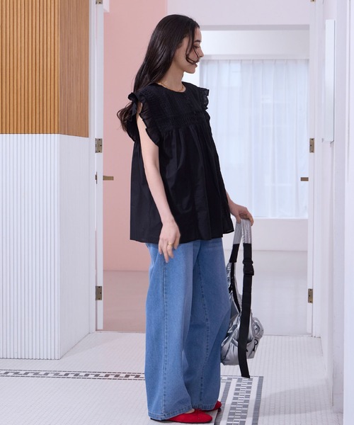 THE CRAFT CREW PRODUCTS ブラウス シャツ インドコットン ピンタック
