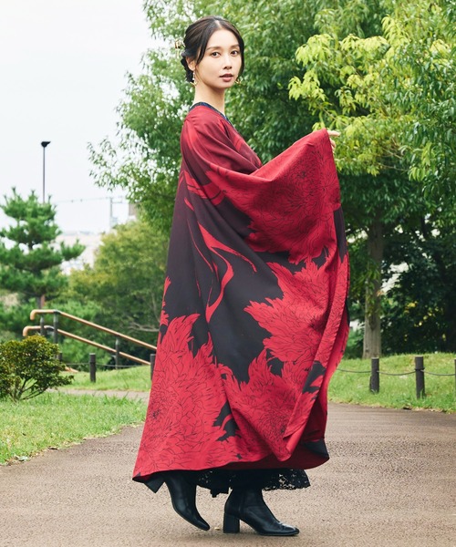 カヤ カーディガン 「カヤ」花墨長羽織 レディース : ZOZOTOWN Yahoo