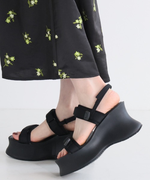 箱付　ワイスリー　SANDAL　厚底プラットフォームベルクロストラップサンダル VIVIAN（ヴィヴィアン） 厚底 スポーツサンダル サンダル 厚底
