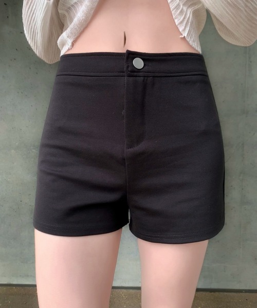 VEILA パンツ ハイウエスト 美脚 シンプルショートパンツ レディース