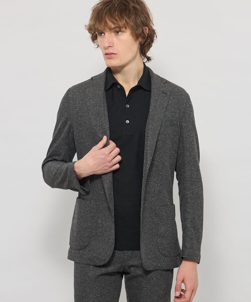 ジャケット テーラードジャケット 「L」「WEB・一部店舗限定」「BREASY JACKET」メランジメッシュジャージーセットアップジャケット メンズの画像
