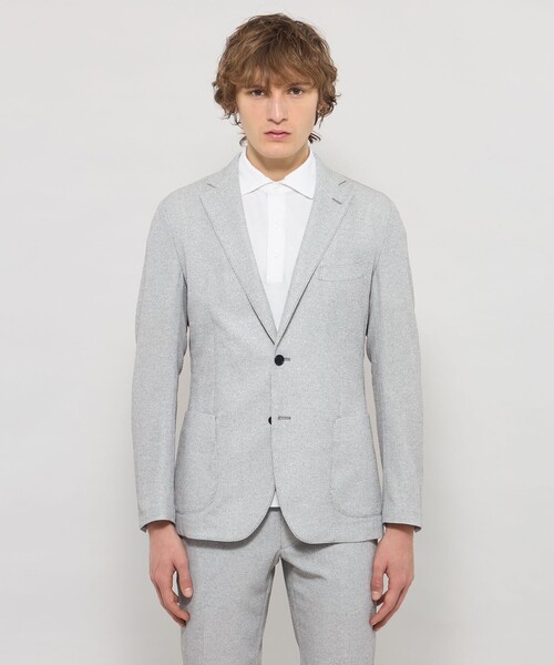 ジャケット テーラードジャケット 「L」「WEB・一部店舗限定」「BREASY JACKET」メランジメッシュジャージーセットアップジャケット メンズの画像