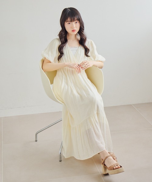 Heather（ヘザー） ワンピース 復刻 バックシャンカシュクール