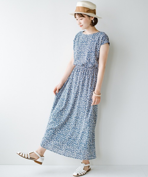 「haco!」 「KAKKO」半袖ワンピース X-LARGE ブルー レディース_画像4