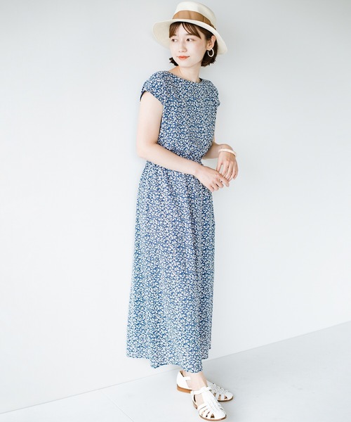 「haco!」 「KAKKO」半袖ワンピース X-LARGE ブルー レディース_画像8