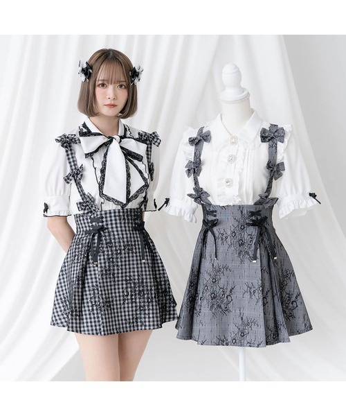 「DearMyLove」 サロペットスカート X-LARGE チャコールグレー×ブラック レディース_画像5