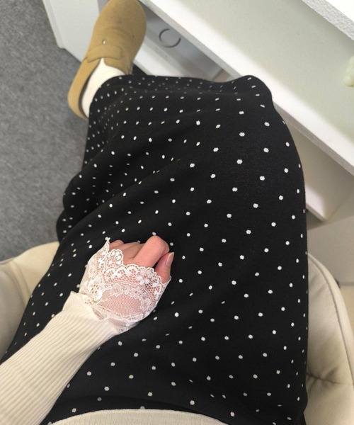 LACーVERT ロング スカート 夏 ドット柄ストレートスカート : ZOZOTOWN