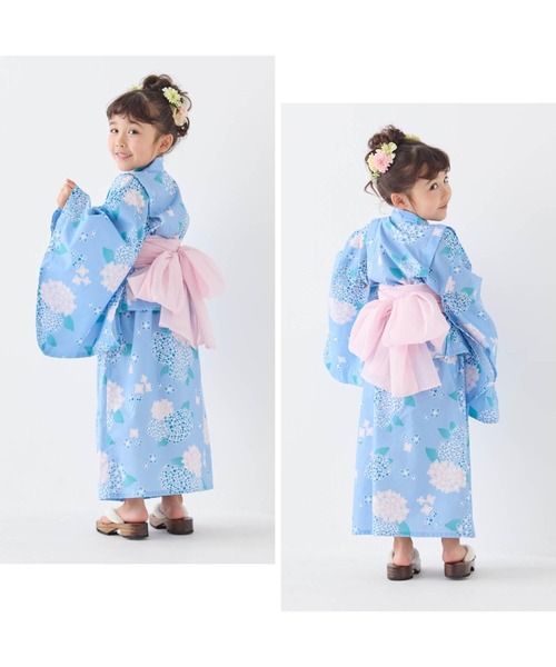 GITA 浴衣 ひんやり快適接触冷感2WAY浴衣 キッズ 子供 女の子
