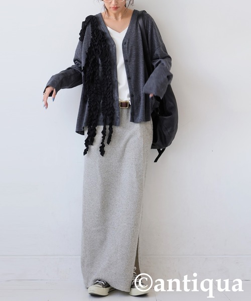 「antiqua」 カーディガン ONESIZE ブラック レディース_画像8