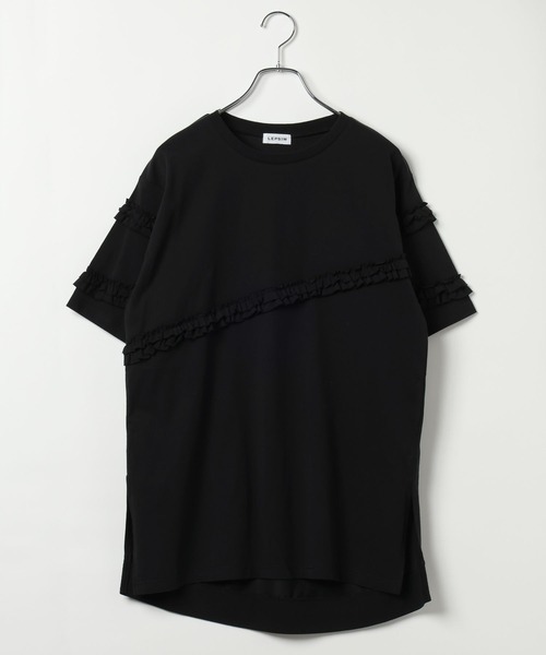 LEPSIM（レプシィム） tシャツ 半袖 アソートフリルチュニック 740448