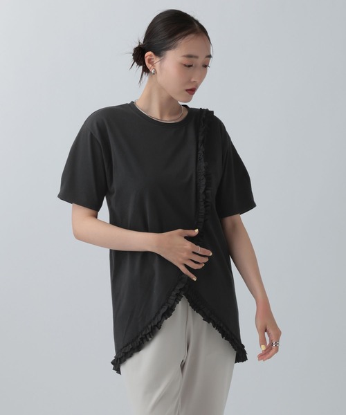 LEPSIM（レプシィム） tシャツ 半袖 アソートフリルチュニック 740448