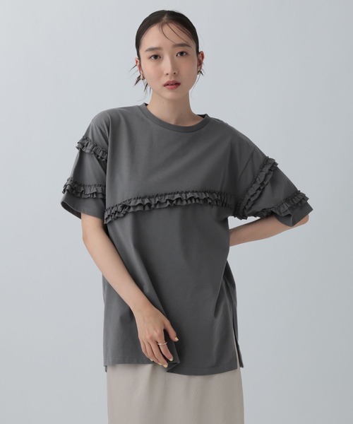 LEPSIM（レプシィム） tシャツ アソートフリルチュニック 740448