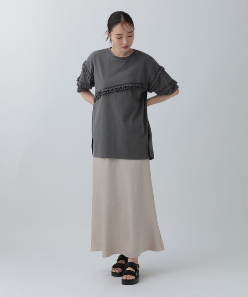LEPSIM（レプシィム） tシャツ 半袖 アソートフリルチュニック 740448