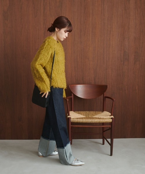 「DISCOAT」 デニムパンツ LARGE サックスブルー レディース_画像2