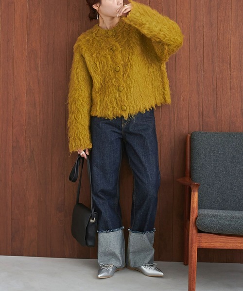 「DISCOAT」 デニムパンツ LARGE サックスブルー レディース_画像3