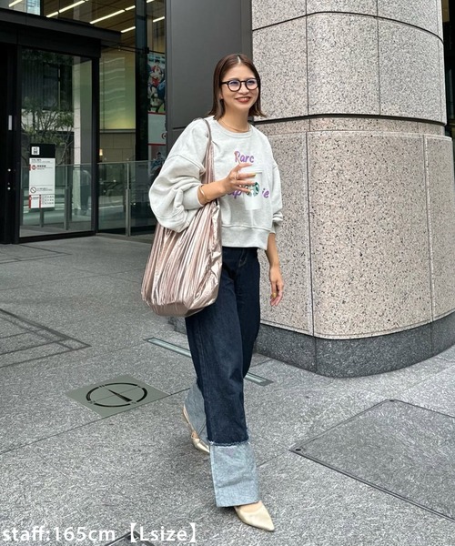 「DISCOAT」 デニムパンツ LARGE サックスブルー レディース_画像5