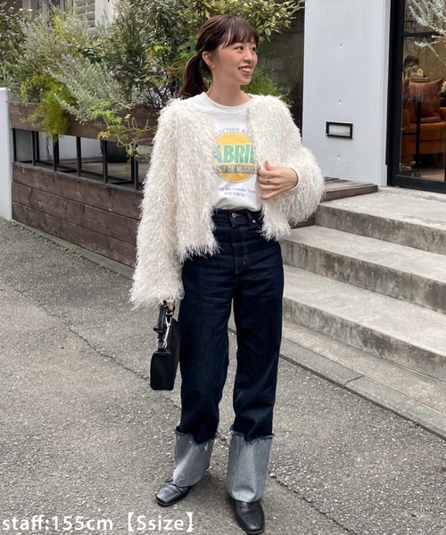 「DISCOAT」 デニムパンツ LARGE サックスブルー レディース_画像6