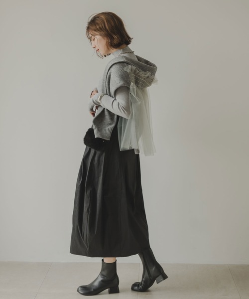 「rectangle」 ロングスカート FREE グレー レディース_画像9