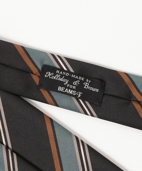 Holliday & brown ビームスエフ ストライプ ネクタイ BEAMS F（ビームスF） ネクタイ Holliday ＆ Brown / シルク