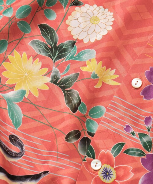 アロハシャツ シャツ 「NIPOALOHA/二ポアロハ」SILK CUPRO SHORT SLEEVE ALOHA SHIRT メンズの画像