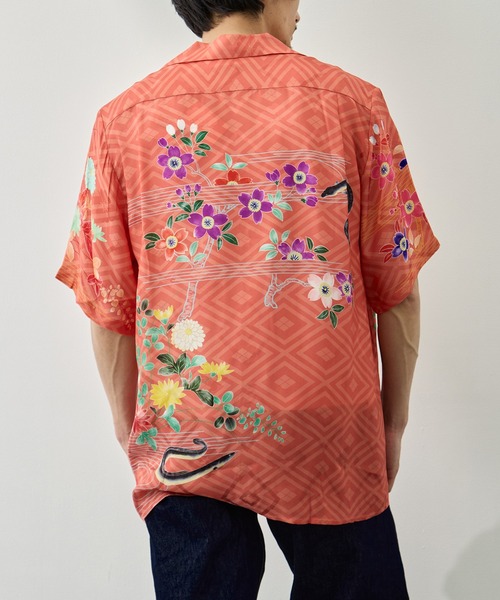 アロハシャツ シャツ 「NIPOALOHA/二ポアロハ」SILK CUPRO SHORT SLEEVE ALOHA SHIRT メンズの画像