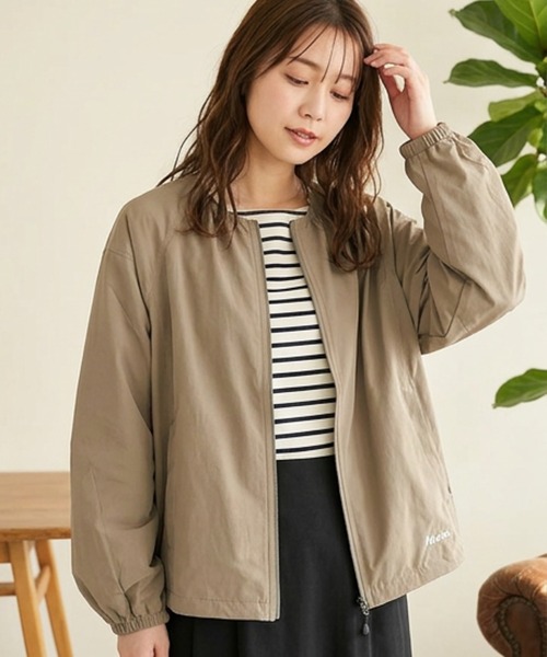 uvカット ジャケット ノーカラージャケット レディース メンズの画像