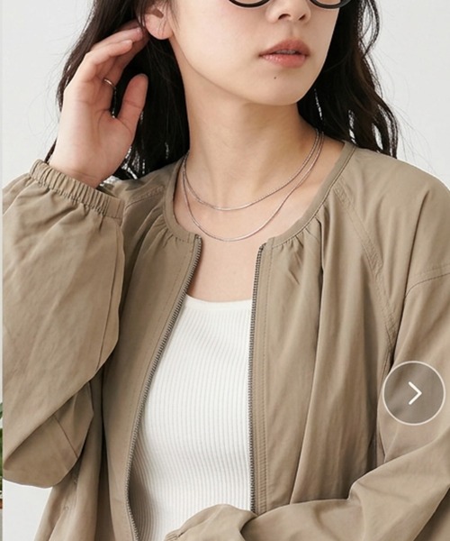 uvカット ジャケット ノーカラージャケット レディース メンズの画像