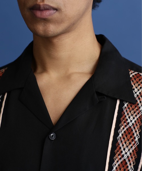 Schott 半袖シャツ Schott N.Y.C（ショット） 「schott」 半袖シャツ L サックスブルー