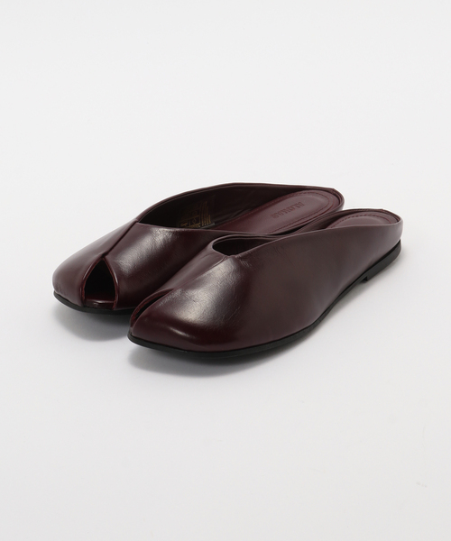 シューズ ALOHAS/アロハス Timmy Rift Burgundy Leather Mules ミュール レディースの画像