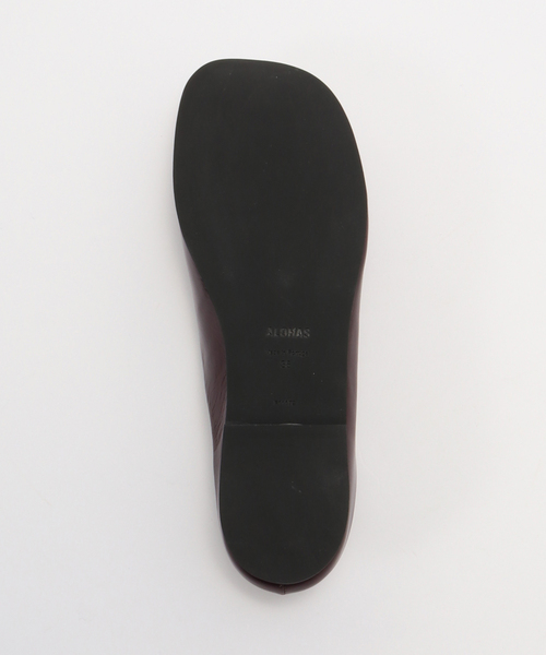 シューズ ALOHAS/アロハス Timmy Rift Burgundy Leather Mules ミュール レディースの画像