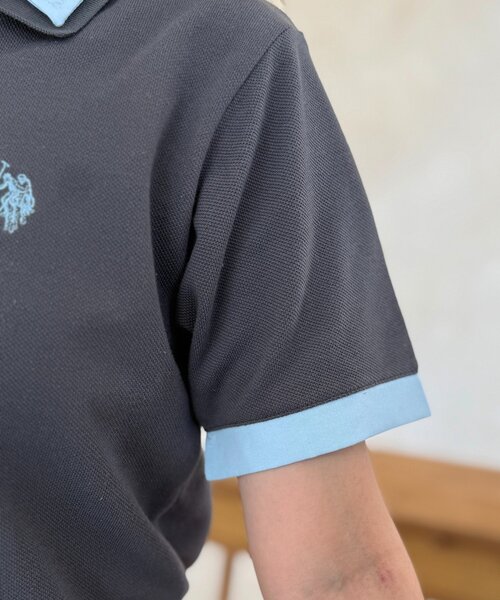 「U.S. POLO ASSN.」 半袖ポロシャツ FREE ベージュ レディース_画像8