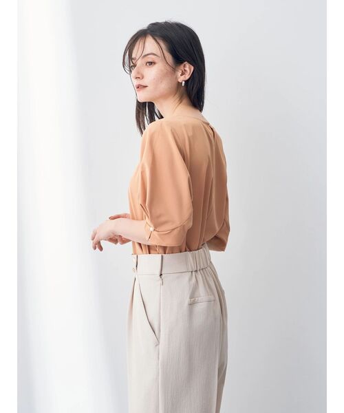 「YECCA VECCA」 半袖ブラウス FREE ネイビー レディース_画像6