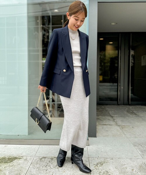 「NOLLEY'S Sophi」 テーラードジャケット 34 ネイビー レディース_画像6