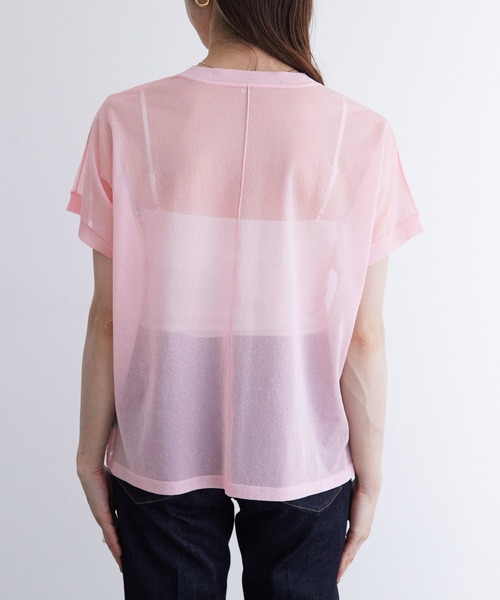「MADEMOISELLE ROPE'」 半袖Tシャツ 38 ピンク レディース_画像2