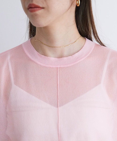 「MADEMOISELLE ROPE'」 半袖Tシャツ 38 ピンク レディース_画像7