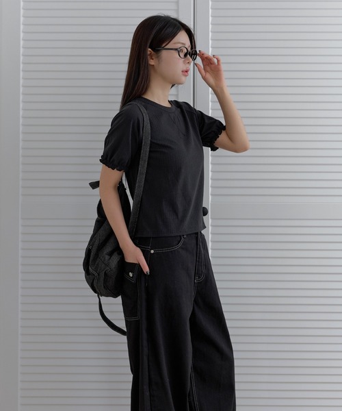 「UNE MANSION」 半袖Tシャツ FREE クリーム レディース_画像4