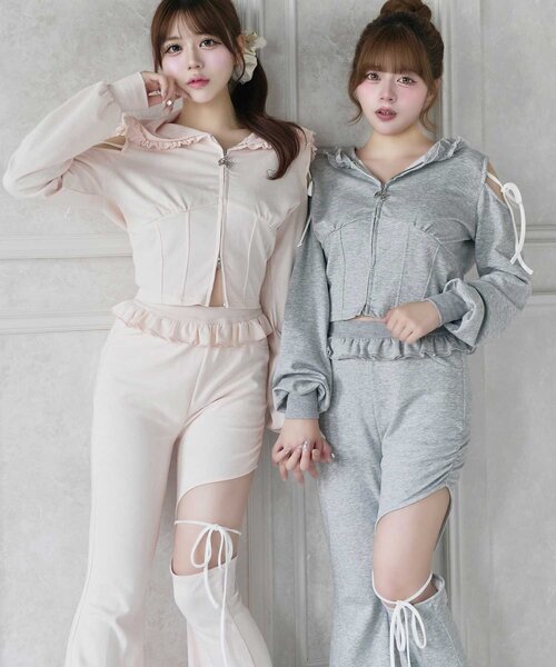 Belle Charme スウェットパンツ ジャージ 「Belle Charme」Back Logo