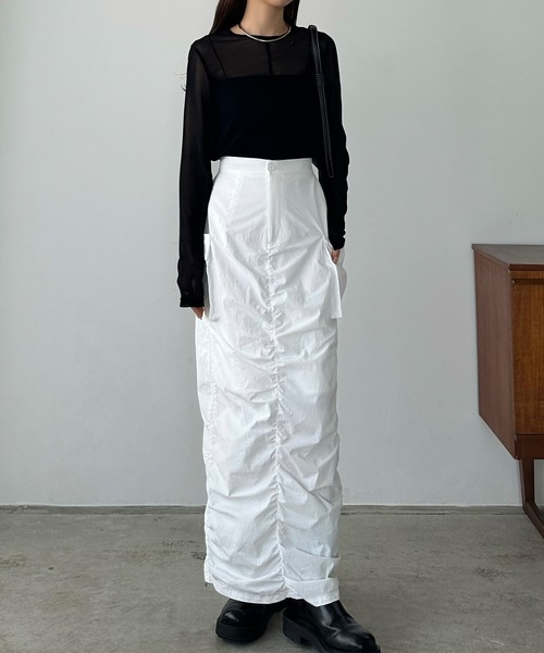 「callautia」 ロングスカート X-LARGE ブラック レディース_画像6