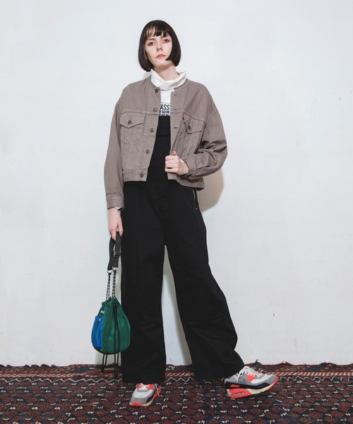   Jeans ダークデニム ジャケット RNA デニムジャケット gジャン J1946 ノーカラーワイドGジャン