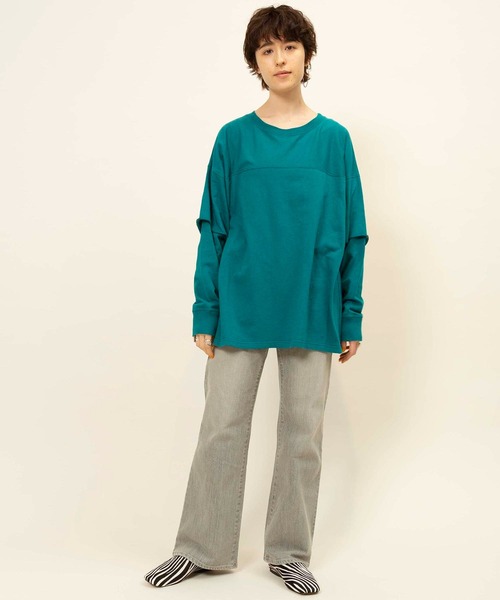 Johnbull tシャツ インレイレイヤードプルオーバー レディース