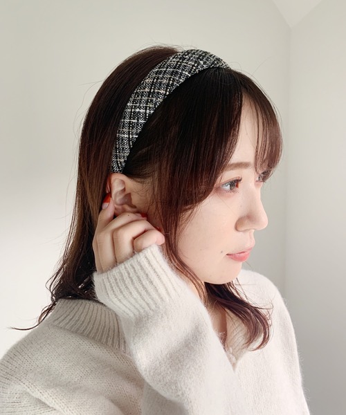 Loueme カチューシャ MIXツイードカチューシャ : ZOZOTOWN Yahoo