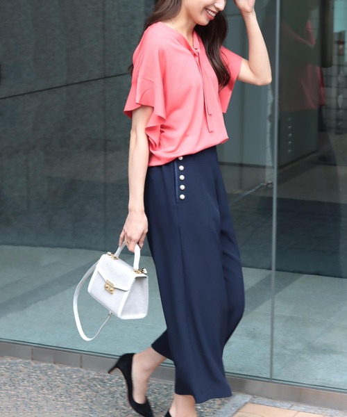 未使用 pristine ガウチョパンツ ポリエステルサテン ガウチョパンツ（38-52PG55-204）｜コムサモデルズ