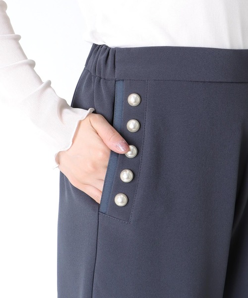 未使用 pristine ガウチョパンツ ポリエステルサテン ガウチョパンツ（38-52PG55-204）｜コムサモデルズ